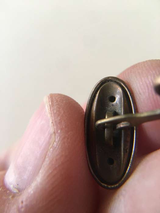 LOVELY VINTAGE TO ANTIQUE  MENS ROSE GOLD PLATED  CUFF LINKS