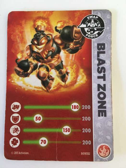 SKYLANDERS TRADING CARD - BLAST ZONE