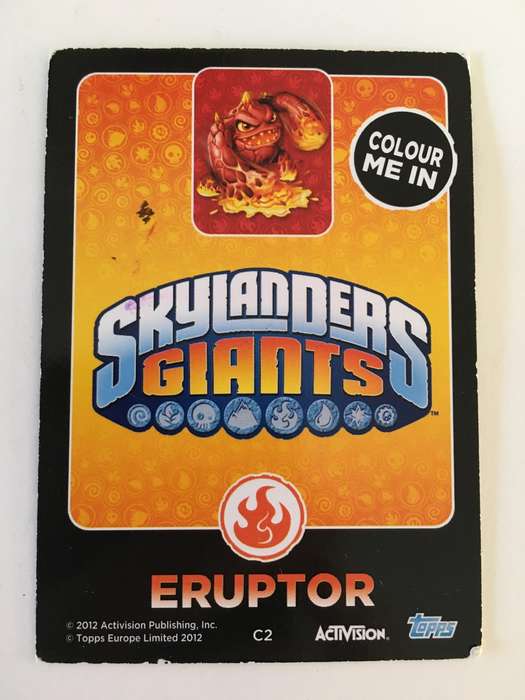 TOPPS SKYLANDERS TRADING CARD - ERUPTOR
