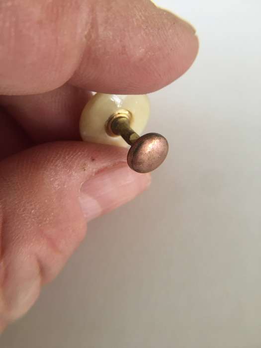 VINTAGE 3 SINGLE DIFFERENT MOTHER OF PEARL  CUFF LINKS X 3