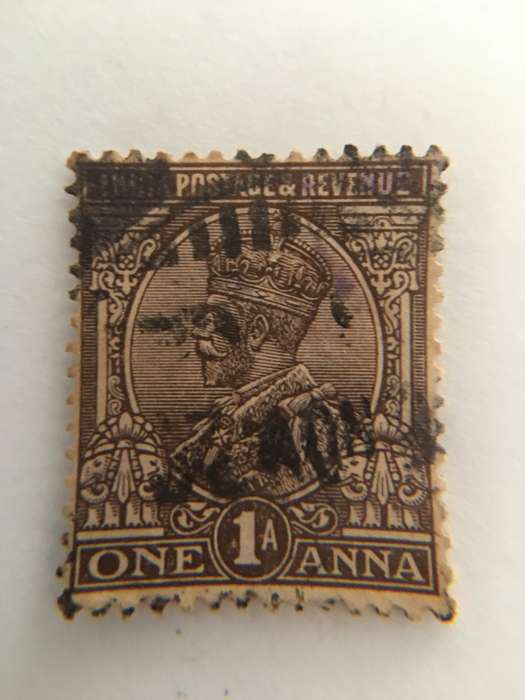 INDIA ONE ANNA STAMPS 2 STAMPS