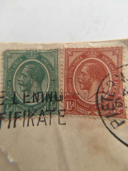 UNION OF SOUTH AFRICA 2 USED STAMPS