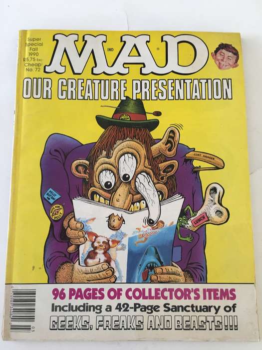 VINTAGE MAD MAGAZINE NO. 72 - 1990 - LOVELY THICK ISSUE