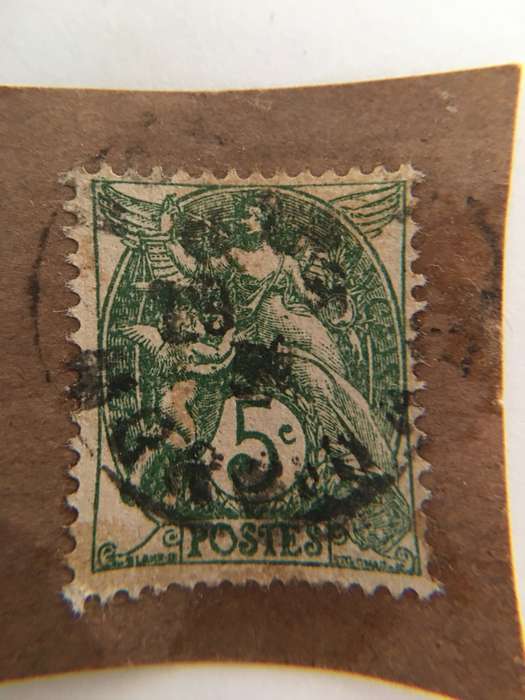 FRANCE 5c USED ANGEL STAMP