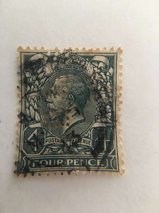 GREAT BRITAIN 4 PENCE KING GEORGE USED STAMP