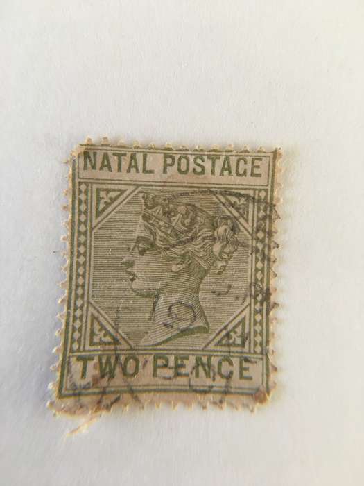 SOUTH AFRICA / NATAL - 2 PENCE 1887 USED STAMP