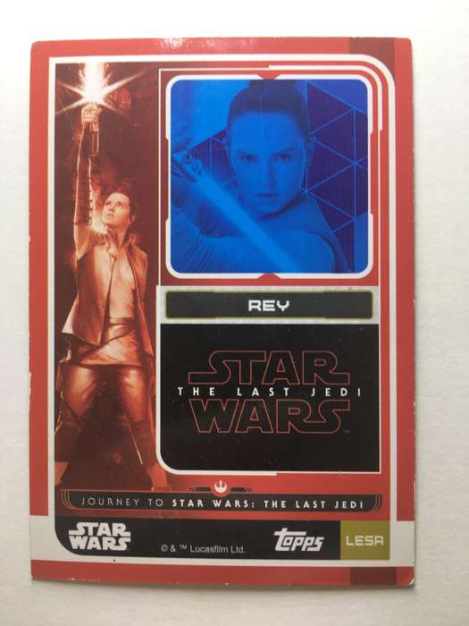 TOPPS -  STAR WARS CARD - REY - FOIL CARD