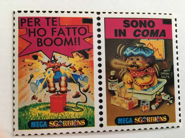 VINTAGE ITALIAN MINT SET OF 2 GARBAGE PAIL KIDS - 1989