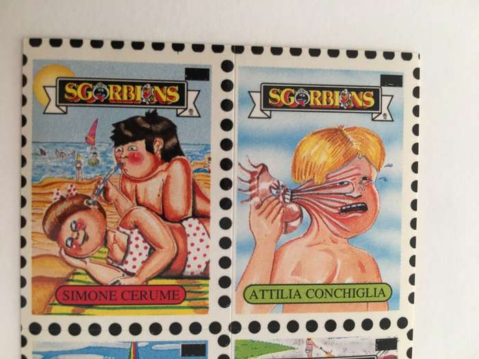 VINTAGE ITALIAN MINT SET OF 4 GARBAGE PAIL KIDS - 1989