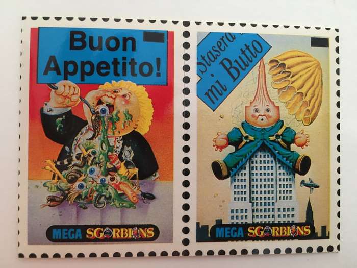 VINTAGE ITALIAN MINT SET OF 2 GARBAGE PAIL KIDS - 1989