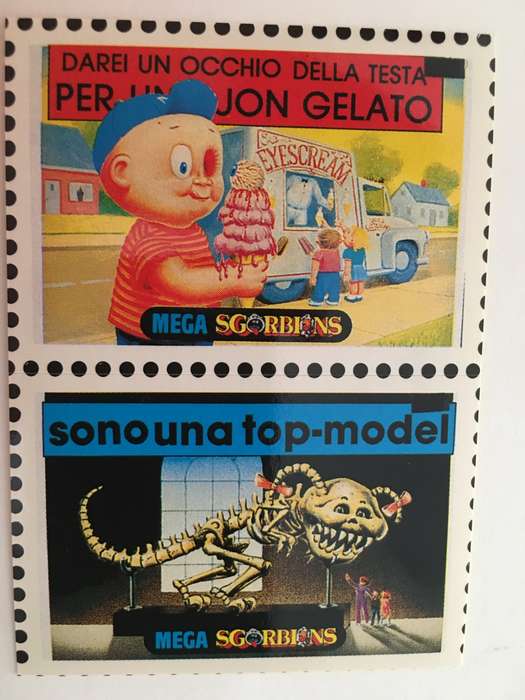 VINTAGE ITALIAN MINT SET OF 2 GARBAGE PAIL KIDS - 1989