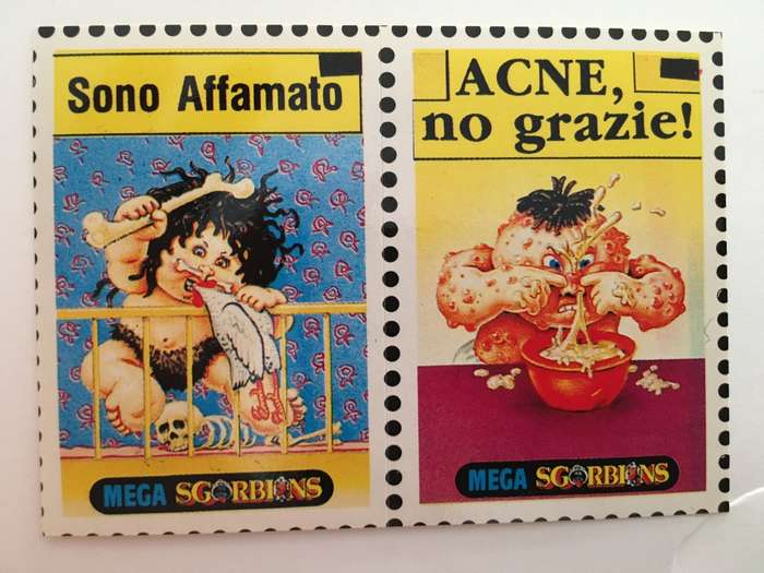 VINTAGE ITALIAN MINT SET OF 2 GARBAGE PAIL KIDS - 1989