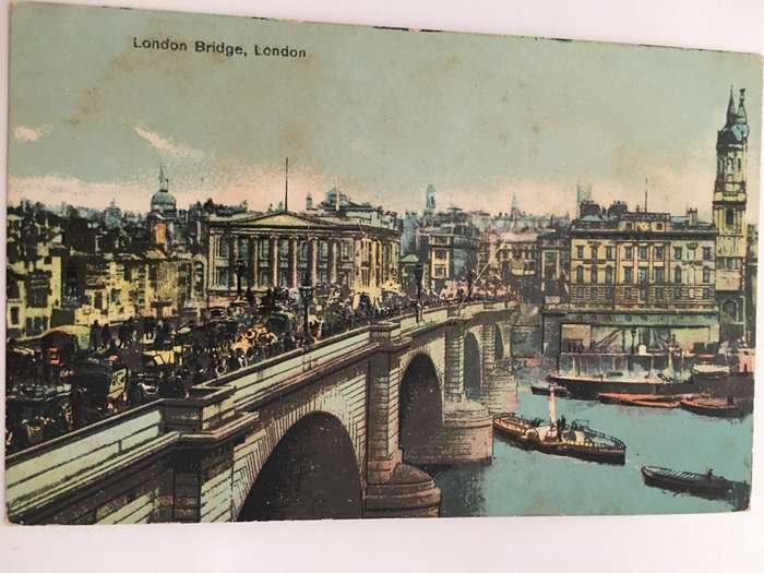 VINTAGE POST CARD LONDON BRIDGE