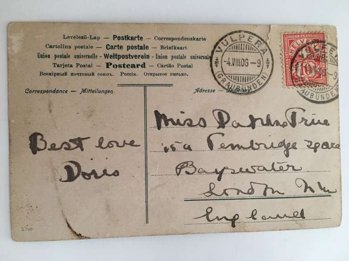 LOVELY VINTAGE TO ANTIQUE POST CARD WITH STAMP