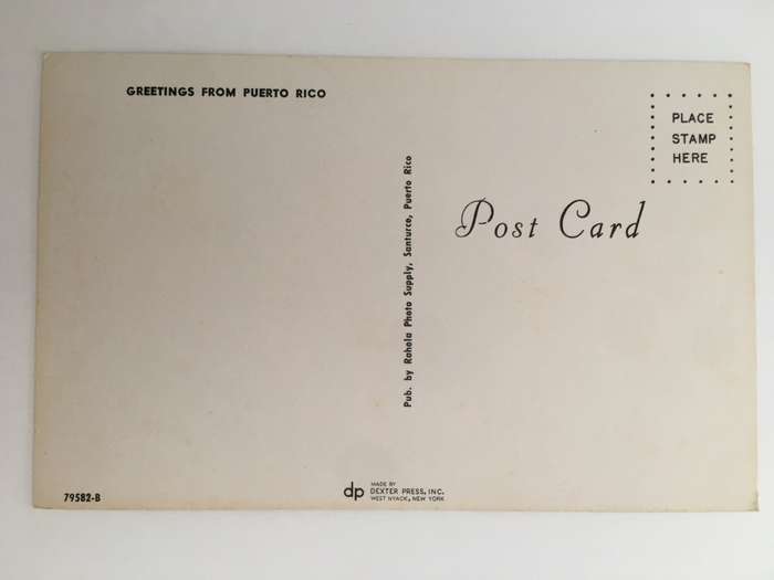 VINTAGE POSTCARD PEURTO RICO