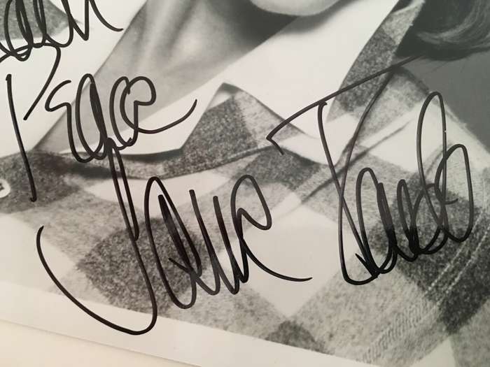 AUTOGRAPHED SIGNED PHOTO OF CLASSIC ACTRESS JANE FONDA A4 SIZE