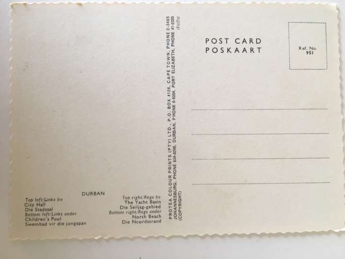 VINTAGE POSTCARD - DURBAN