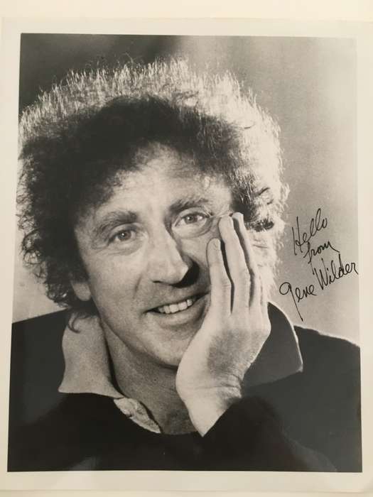 PRINTED AUTOGRAPH - GENE WILDER - CHARLIE AND THE CHOCOLATE FACTORY  A4 SIZE