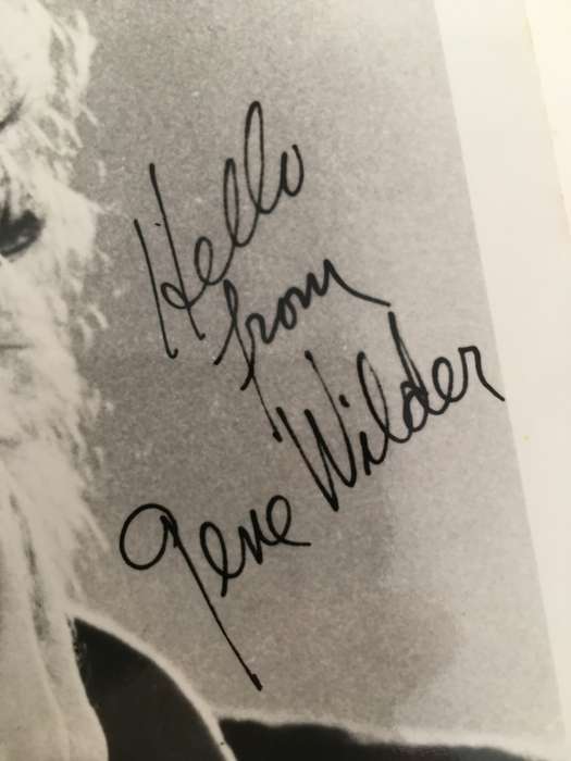 PRINTED AUTOGRAPH - GENE WILDER - CHARLIE AND THE CHOCOLATE FACTORY  A4 SIZE