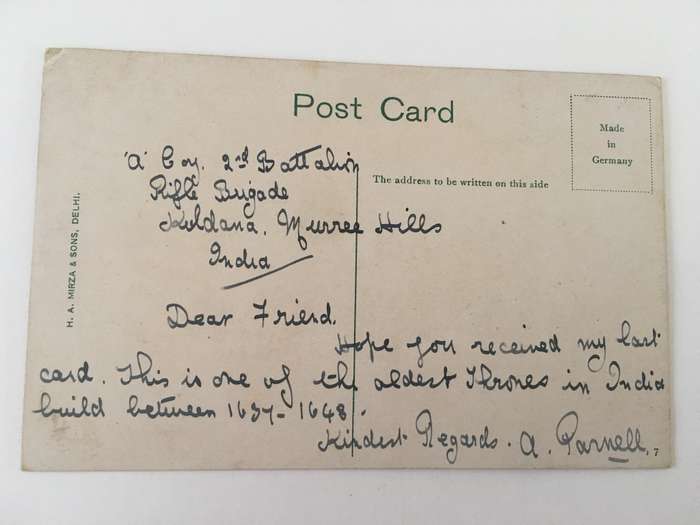 VINTAGE TO ANTIQUE POSTCARD  THE THROWN OF DEWAN AM