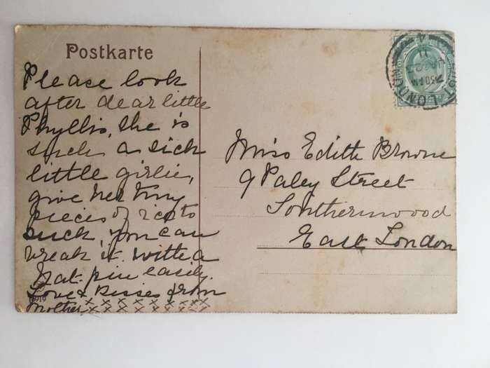 VINTAGE TO ANTIQUE POSTCARD - GERMANY WITH OLD STAMP