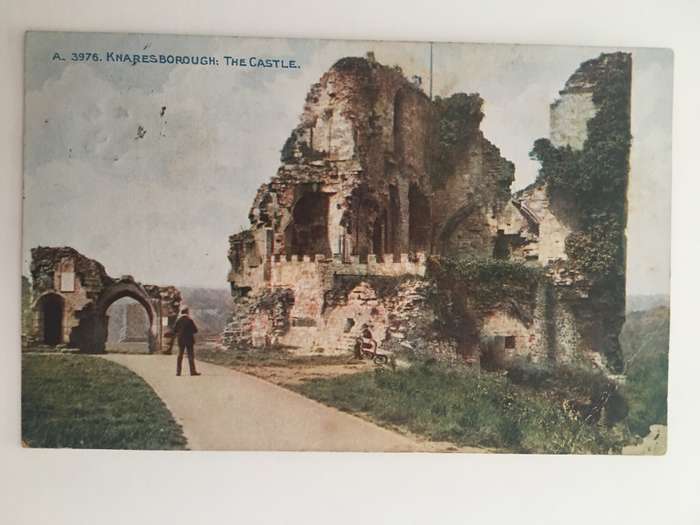 VINTAGE TO ANTIQUE POSTCARD - THE CASTLE - WITH OLD STAMP