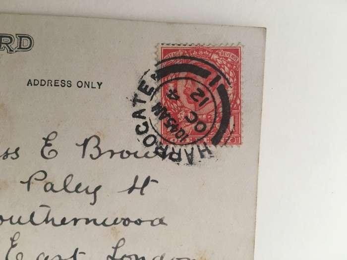 VINTAGE TO ANTIQUE POSTCARD - THE CASTLE - WITH OLD STAMP