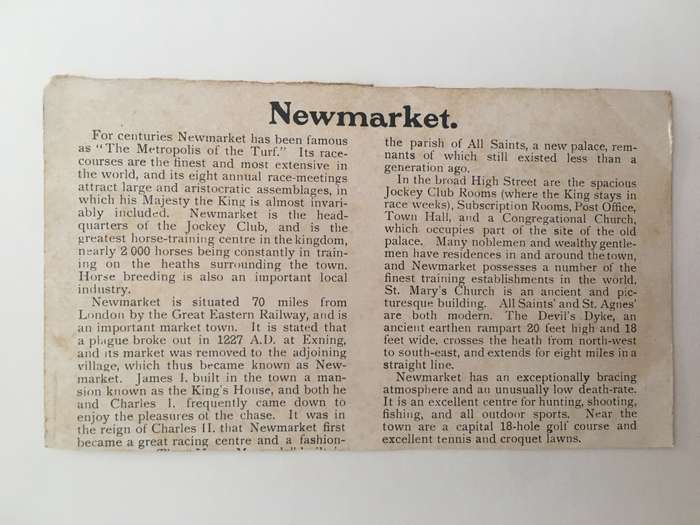VINTAGE TO ANTIQUE POSTCARD - NEWMARKET