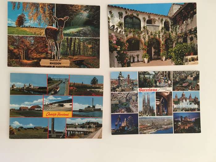 VINTAGE LOT OF 4 POSTCARDS