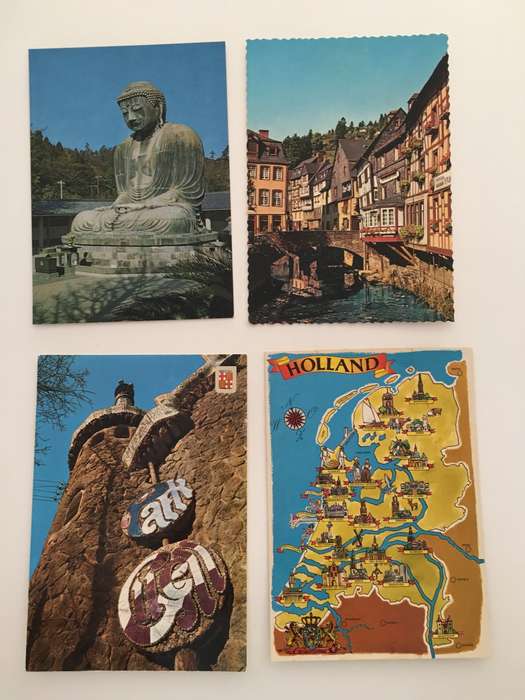 VINTAGE LOT OF 4 POSTCARDS