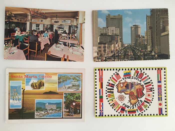 VINTAGE LOT OF 4 POSTCARDS