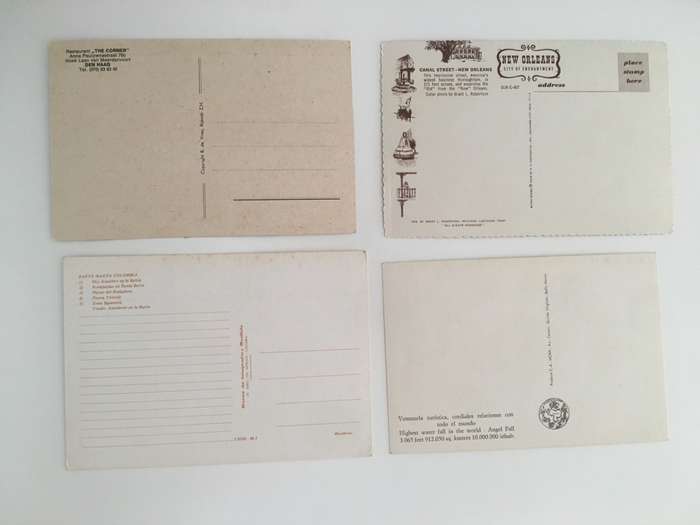 VINTAGE LOT OF 4 POSTCARDS