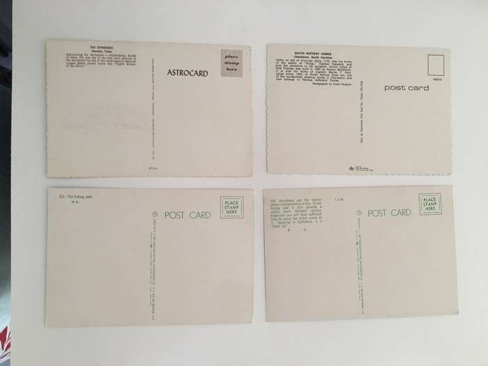 VINTAGE LOT OF 4 POSTCARDS