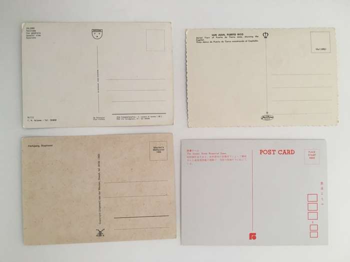 VINTAGE LOT OF 4  POSTCARDS
