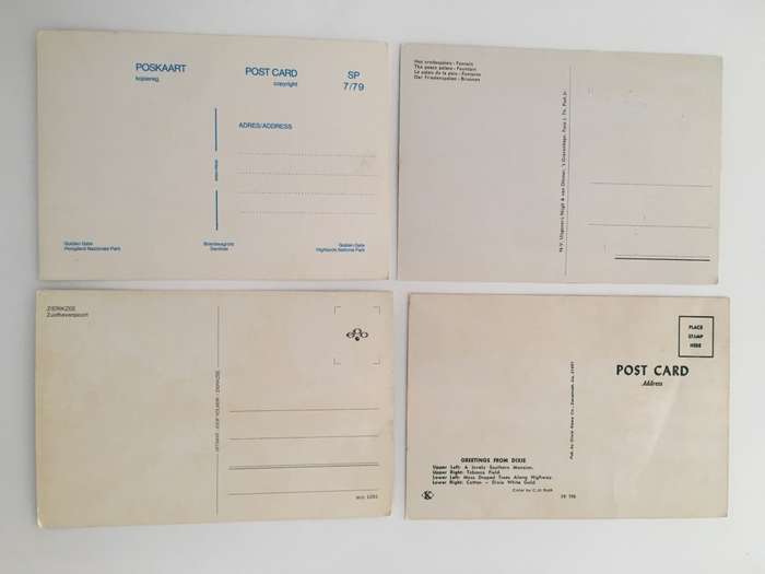 VINTAGE LOT OF 4 POSTCARDS