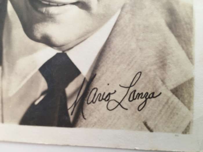 MARIO  LANZA  - AUTOGRAPH  PRINTED  SUPER RARE!!!!