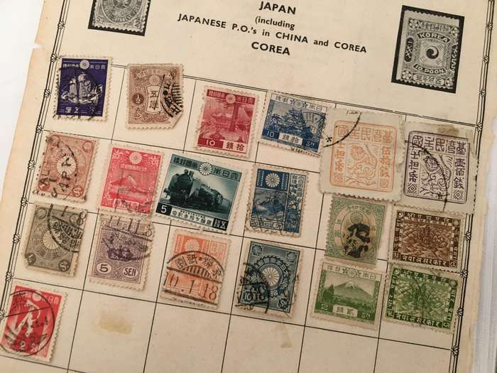 1895 RARE TIGER FORMOSA STAMPS (TAIWAN) AND OLD JAPAN STAMPS MOUNTED