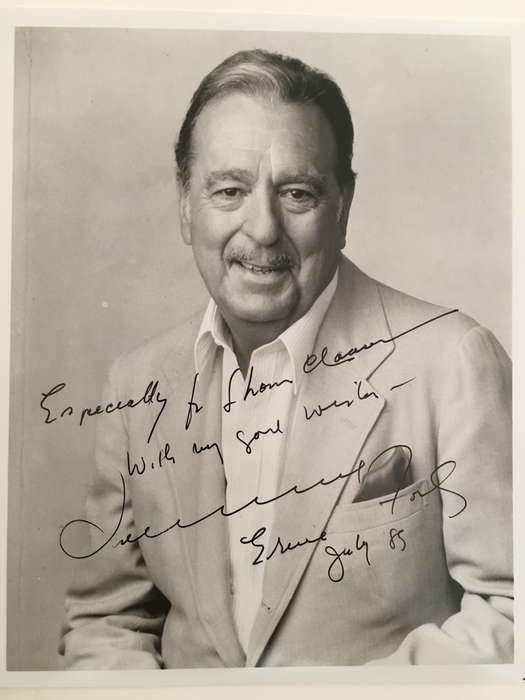 AUTOGRAPHED/ SIGNED - TENNESSEE ERNIE FORD - A4 SIZE