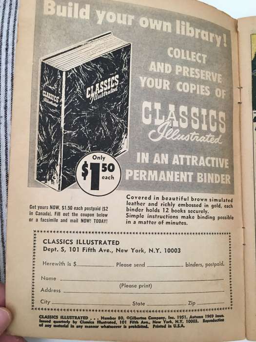 VINTAGE - CLASSICS ILLUSTRATED - WHITE FANG - 1969