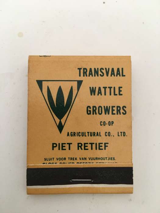 VINTAGE TRANSVAAL WATTLE GROWERS  MATCH BOOK