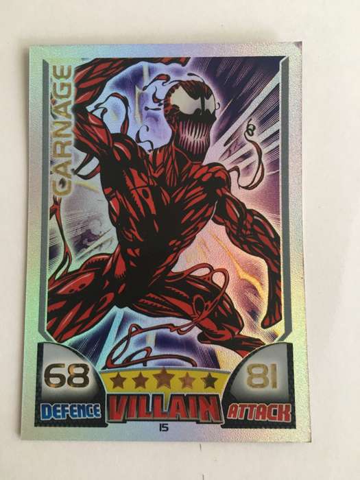 DC MARVEL TOPPS VILLAIN TRADING CARD - CARNAGE / FOIL CARD / SHINY CARD