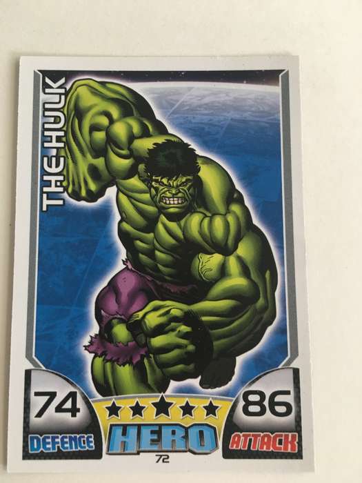 DC MARVEL  TOPPS TRADING CARD HERO - THE HULK