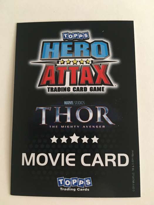 DC MARVEL TOPPS MOVIE TRADING CARD - THOR