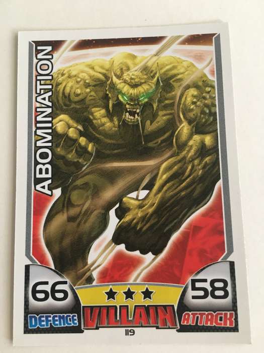 DC MARVEL TOPPS VILLAIN TRADING CARD - ABOMINATION