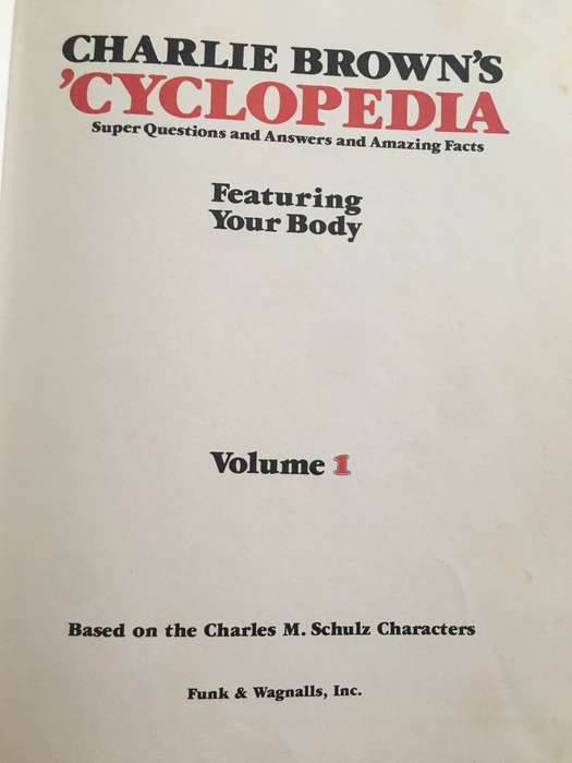 VINTAGE CHARLIE BROWN`S CYCLOPEDIA - NO. 1 - 1980