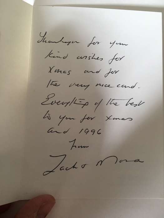 LOVELY HAND WRITTEN LETTER AND CHRISTMAS CARDS LEADER OF THE PFP AND THE DP  1928-1999 ZACH DE BEER