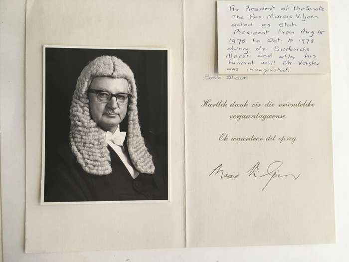 THEN JUDGE  MARAIS VILJOEN ACTED AS PRESIDENT DURING THE ILLNESS OF PRESIDENT DIEDERICKS