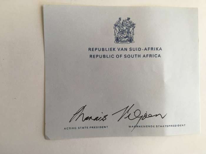 THEN JUDGE  MARAIS VILJOEN ACTED AS PRESIDENT DURING THE ILLNESS OF PRESIDENT DIEDERICKS