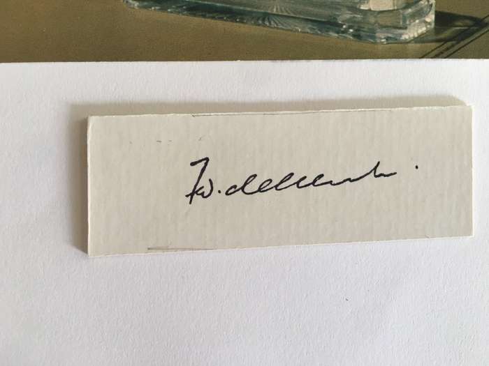 LOVELY AUTOGRAPH  OF FORMER PRESIDENT FW DE KLERK