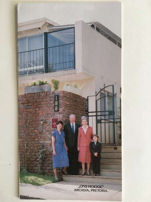 VINTAGE  BURIAL PROGRAMME OF FORMER WIFE OF FORMER PRESIDENT MARAIS VILJOEN AND LETTER AND CARD
